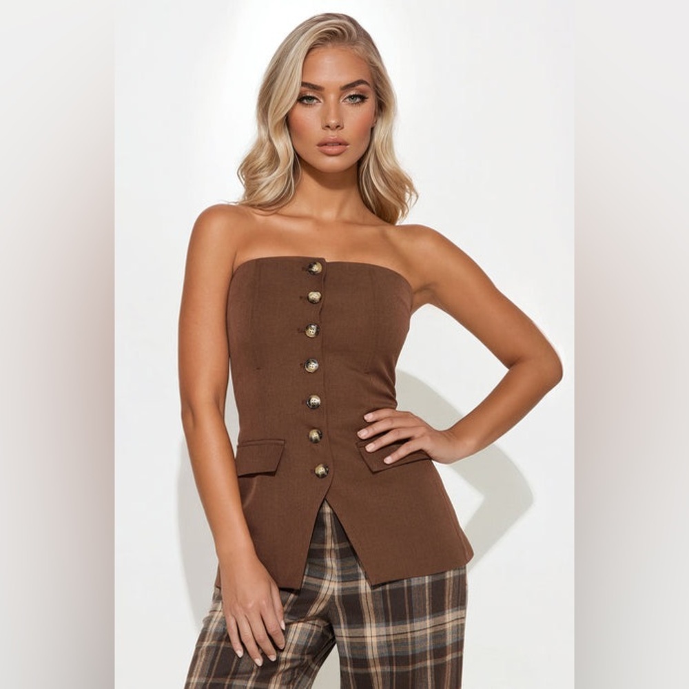 NWT fashion nova strapless vest top